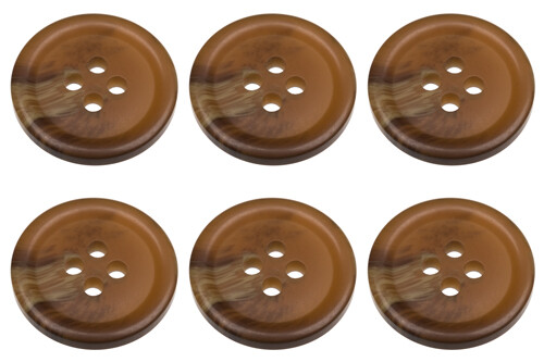 Packs of Mock Horn Flat 4 Hole Sew On Buttons 8 Colours 11mm 15mm 18mm 20mm 23mm - Picture 11 of 35
