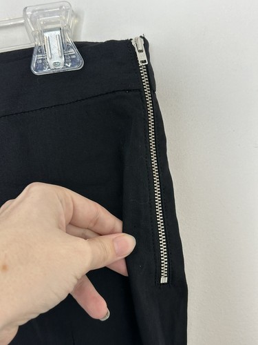 ACNE STUDIOS Linen Blend Black Stretch Twill Skinny Pants Trousers Sz 36 - Picture 3 of 7