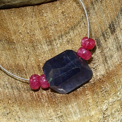 Iolite Faceted Nugget Ropada Beads Natural Briolette Loose Gemstone Jewelry - Picture 3 of 3