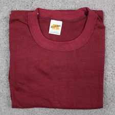 VINTAGE Russell Athletic Adult S Maroon Short Sleeve 100% Cotton T-Shirt