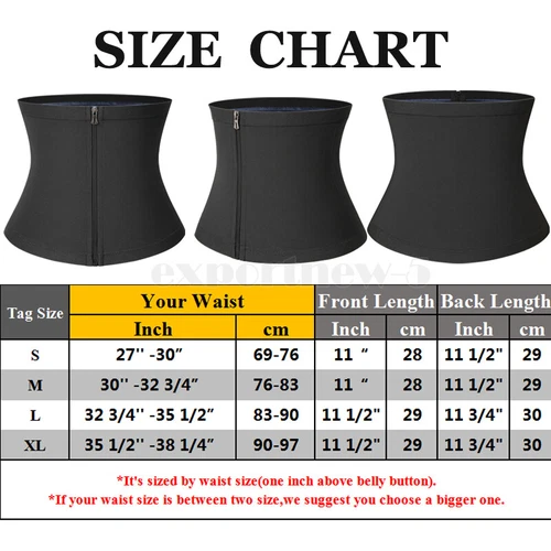 Herren Taillenschneider Saunagürtel Schweiß Body Shaper Fatburner Shapewear Band Wrap - Bild 2 von 25