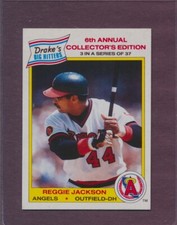 1986 Topps Drakes Big Hitters Reggie Jackson #3 HOF Angels MINT DEAD CENTERED
