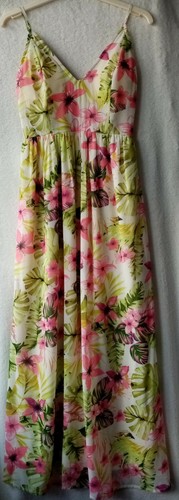 JAPNA SIZE SMALL (8-10) CHIFFON FLORAL MAXI DRESS BNWOT FREE P&P