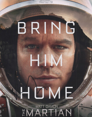 MATT DAMON signiertes 10x8 Foto THE MARTIAN & THE BOURNE IDENTITY COA