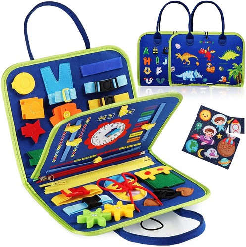 Montessori Busy Board - Sensory Activity Toy for Toddlers' Motor Skills - Picture 11 of 26