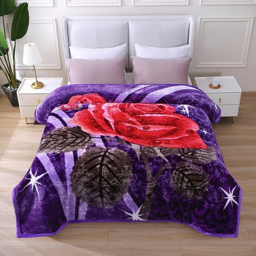 Queen/King Sizes Korean Mink Blanket Thick Reversible Tiger Design Warm Throw - Picture 68 of 93