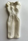 Vintage Barbie White Silk Sheath Pak DRESS ONLY, 1962 1963, Mattel Tagged,