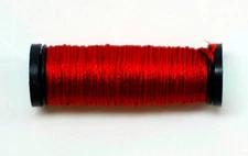 SILK SERICA #1116 Dark Christmas Red 11 Yard Spool 3 Ply for Needlepoint Kreinik