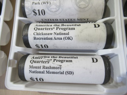 ATB Park Quarters, 33 US Mint Rolls, Denver Mint, 1320 BU America the Beautiful - Afbeelding 5 van 15