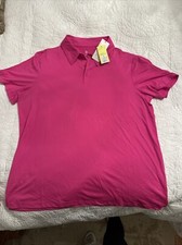 Mens Pink Jersey Polo Shirt Size L- All In Motion NWT