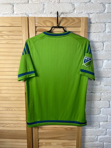 SEATTLE SOUNDERS JERSEY HOME FOOTBALL SOCCER SHIRT 2015 - 2017 ADIDAS YOUNG XL - Picture 2 of 13