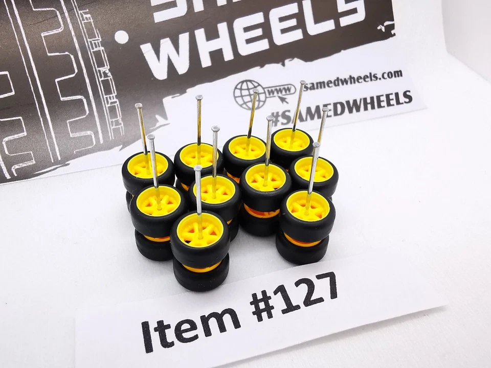 5 件套 ECO Samed 车轮 6 辐黄色轮辋 #127 — 第 2/4 张图片