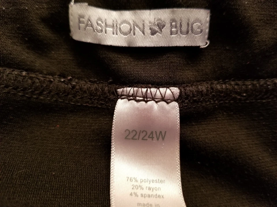 Fashion Bug Womens Pants Size 22W/24W 22/24 Black - Image 2 of 3