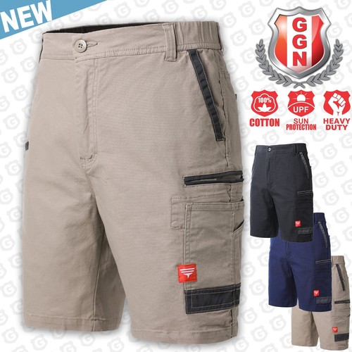 Big BEE Work Shorts Mens Workwear Stretch Cotton Canvas Cargo Pockets Patch - Picture 13 of 35
