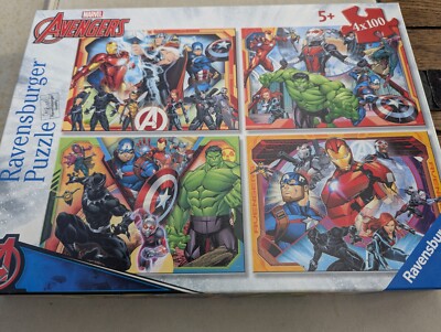 Ravensburger Marvel Avengers, 4 x 100 Teile Puzzle, einmal fertig komplett sehr guter Zustand