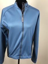Nike Womens Thick Reflective Running Jacket - Back Zip Pocket - Blue - Sz Medium