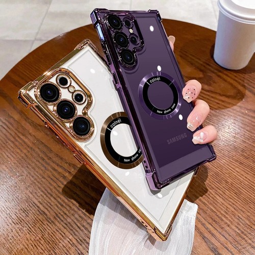 Four Corners Anti-Drop Magnetic Case Stand Cover For Samsung Galaxy S24 S23 S22 - Zdjęcie 21 z 24