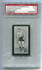 1912 Cohen Weenen Green Back 19 Charles Ledoux PSA 3 HOF French vtg Boxing Card
