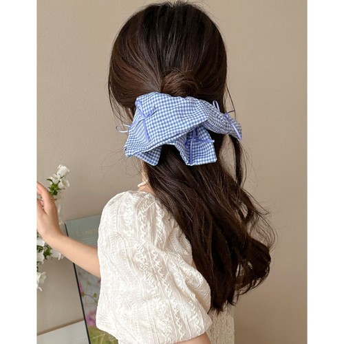 Bowknot Hair Rings Plaids Hair Ropes Cute Hair Accessories Women Girl - Picture 3 of 12