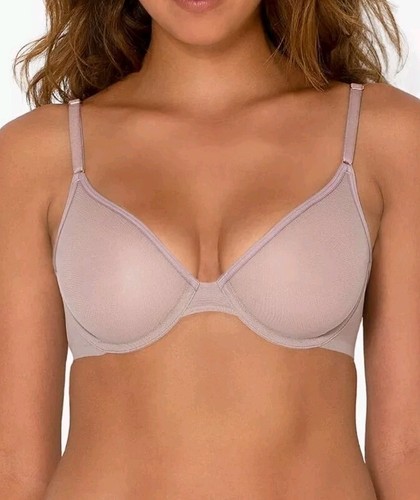 Smart & Sexy Damen transparenter Mesh Demi Bügel BH, Style-SA1388, Rinde, 34B - Bild 1 von 2