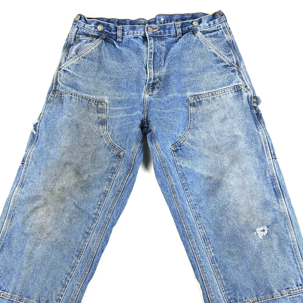 Vintage Big Bill Denim double knee work pants jeans - 38 X 30 - Distressed