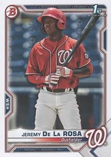 Jeremy De La Rosa 2021 Bowman #BP-25 Prospects Washington Nationals