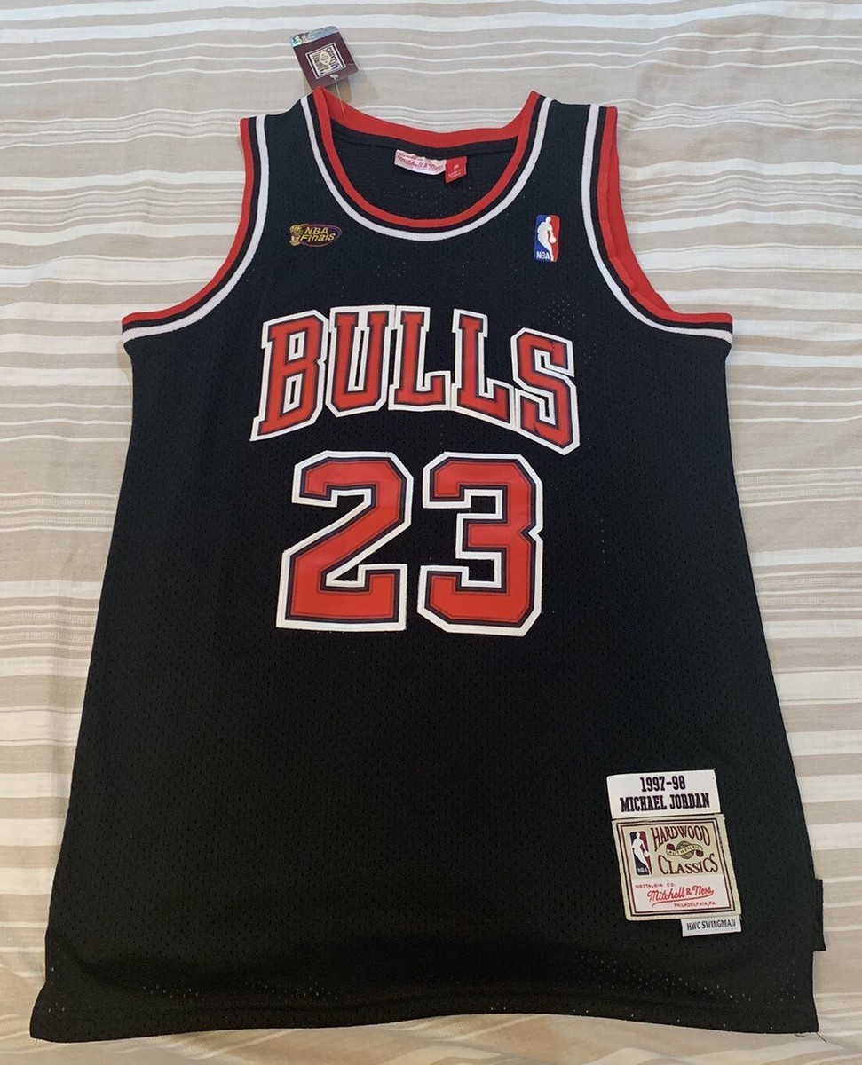 Michael Jordan NBA FINALS Chicago Bulls Black Hardwood Classic