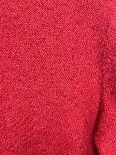 Maglione Natale Vintage Karen Scott 100% Lana Ricamo Poinsettia Petite S - Foto 6 di 6