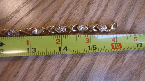 Vintage Swarovski Kristall Lünette Halskette signiert in goldfarben - Bild 3 von 10