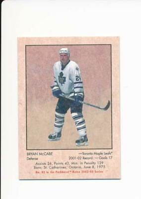 2002-03 Parkhurst Retro MINI #83 BRYAN McCABE - Toronto Maple Leafs