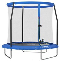 SPORTNOW 8ft Trampoline with Safety Enclosure Net Steel Frame Outdoor Trampoline