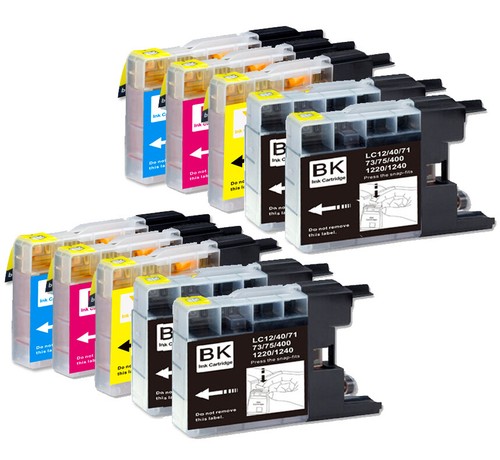 10 Pack Ink Set Compatible with Brother LC71 LC75 MFC-J280W MFC-J425W MFC-J430W
