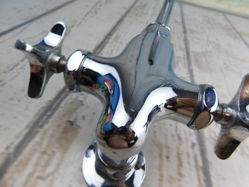 Vtg WATERSAVER FAUCET CO CHICAGO Gooseneck Faucet Farmhouse Kitchen Repurpose - Picture 2 of 20