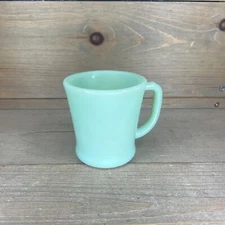 Vintage Fire King Jadeite Coffee Mug Original 1948 Mid Century Modernism Green