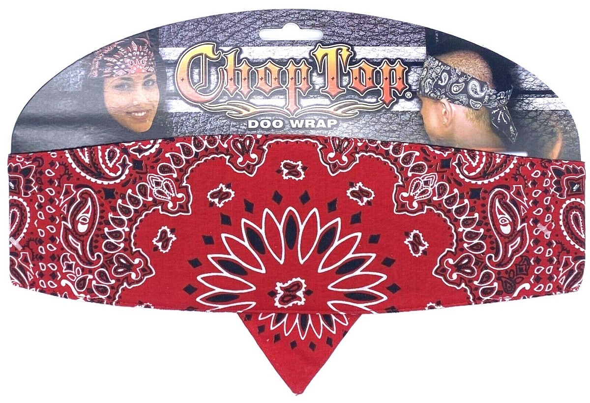 小物 AT LAST BANDANA CHOP TOP UNISEX RED PAISLEY DO WRAP HEADBAND BANDANNA