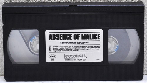 ABSENCE OF MALICE Paul Newman, Sally Field VHS Goodtimes Video 4222 - Picture 4 of 4