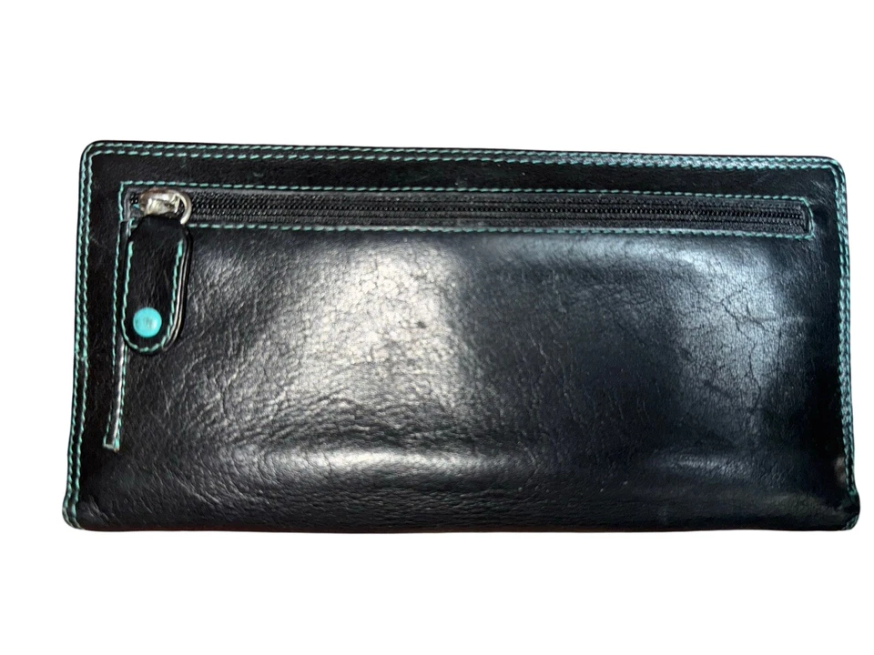 Cartera de Cuero Anna Colección Visconti Como, 5 Bolsillos, 15 Ranuras para Tarjetas de Crédito Foto 3 de 4