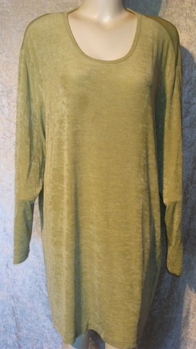 MY LINE CREME GRÜN SLINKY  BI BI  STRETCH TUNIKA SHIRT Gr. 50 52 - Bild 1 von 2