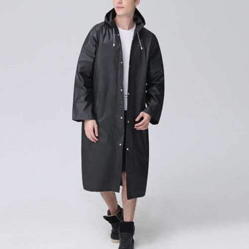 Packable Long Hooded Rain Jacket Waterproof Quick-drying Raincoat Poncho
