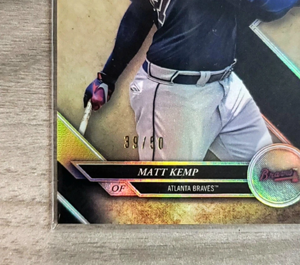 2017 Triple Threads Gold 39/99 (Matt Kemp #56) Atlanta Braves - Image 2 of 3