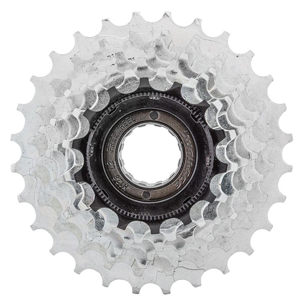 Sunrace M2A 7-Speed Freewheel Sprocket 14-28T Silver Index Shifting 7sp Threaded
