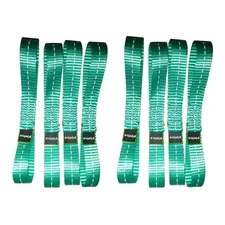 8pcs Reflective Soft Loop Tie Down Straps 1''x10" 4500lb Motorcycle ATV Bicycle