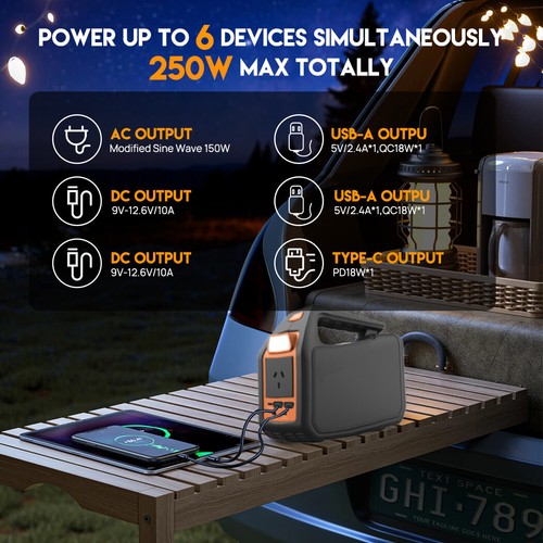 New Portable Power Station Solar Generator Home Backup Camping Emergency - Picture 5 of 14