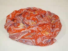 Roffe Women's Orange Purple Yellow Paisley Oblong Lightweight Fashion Scarf