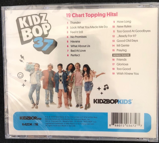 Kidz Bop 37 Exclusive Limited Edition Bonus Tracks CD (2018) Brand New Sealed eBay