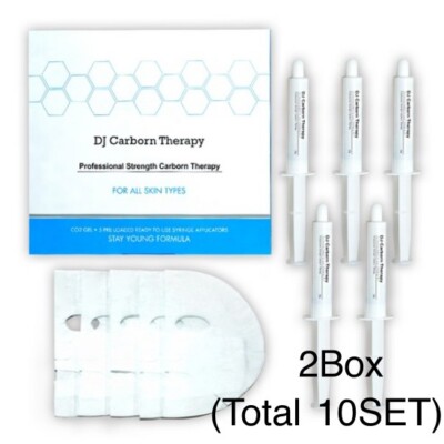 DJ CARBON Therapy CO2 Gel Maske 2Box (10 Gele + 10 Face Sheet) DJ CARBOXY The...