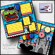 MAGIC MOMENTS ~ vacation 2 PREMADE SCRAPBOOK PAGES paper piecing printed CHERRY