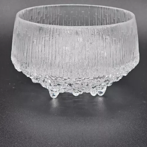 TAPIO WIRKKALA 3 Footed bowl Littala Finland Ultima Thule  5.75" D x 4"H as is