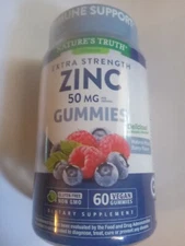 Nature's Bounty Zinc Gummies 60mg 60 Natural  Mixed Berry  Gummies - EX 10/25