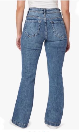 Kensie Savannah High Rise Flare Medium Wash Trouser Jeans Laguna 8/29 NWT - Picture 3 of 15